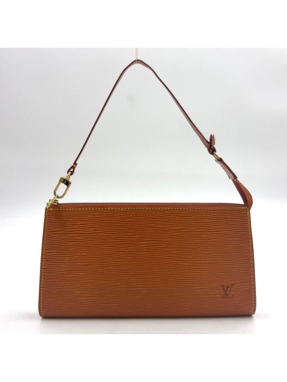 Louis Vuitton Accessoires Epi Pouch Light Brown Handbag Gold